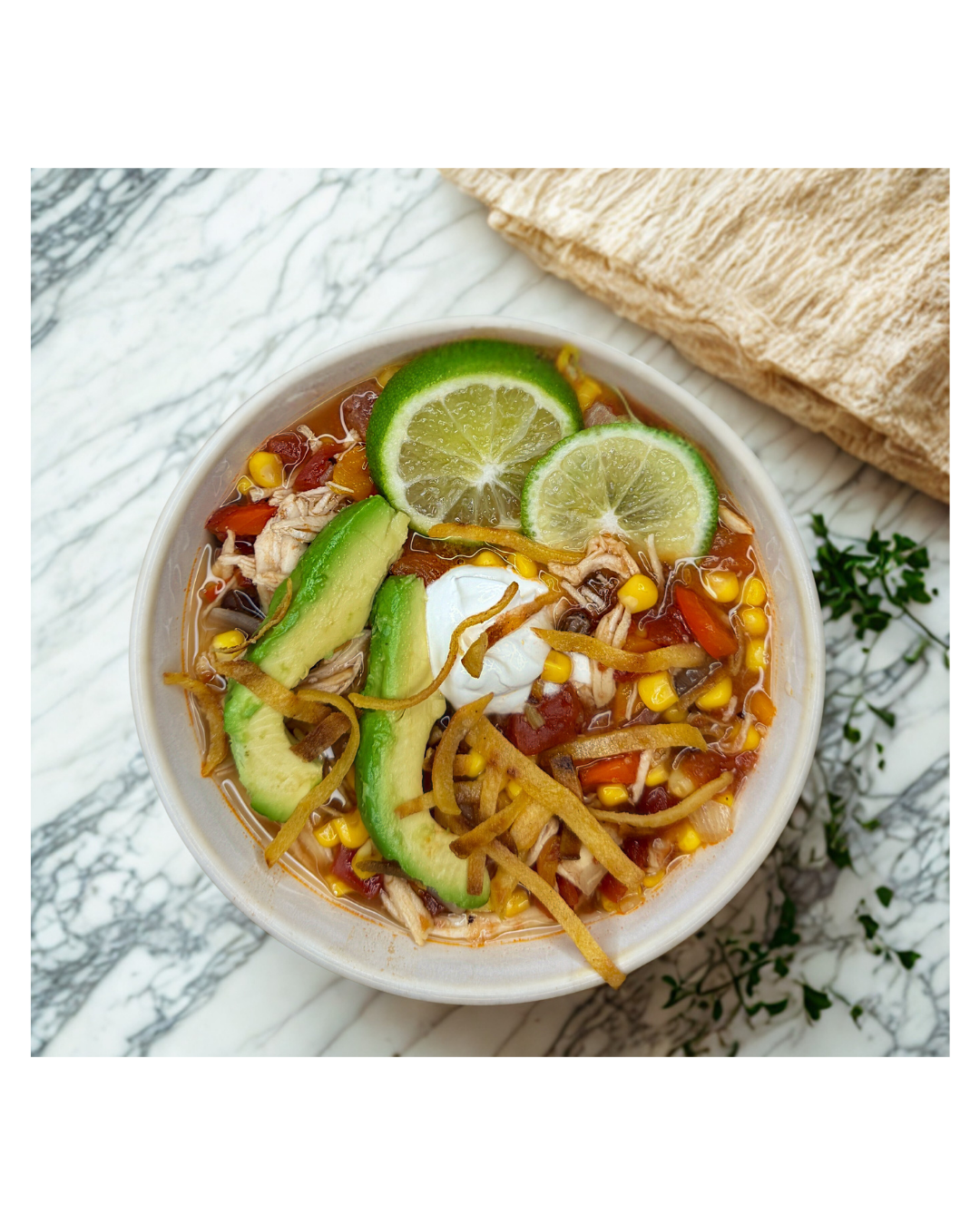 Cozy Chicken Tortilla Soup (Slow Cooker Recipe)