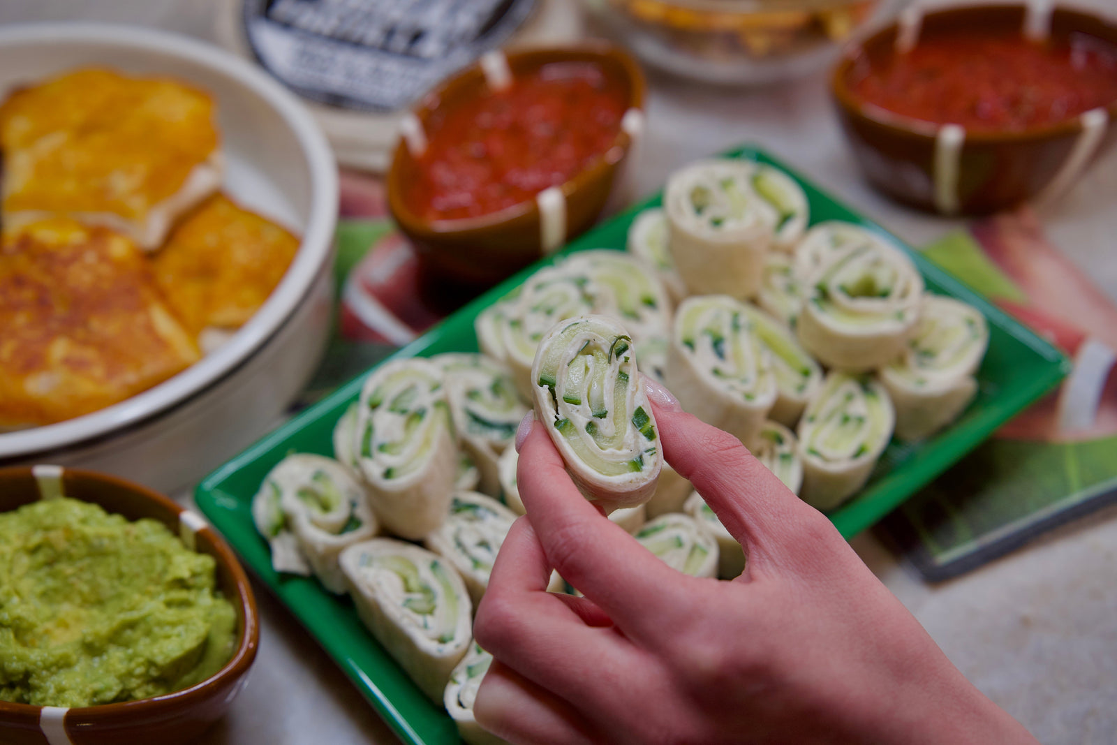 Game Day Cucumber Dill Roll-Ups (Vegetarian)