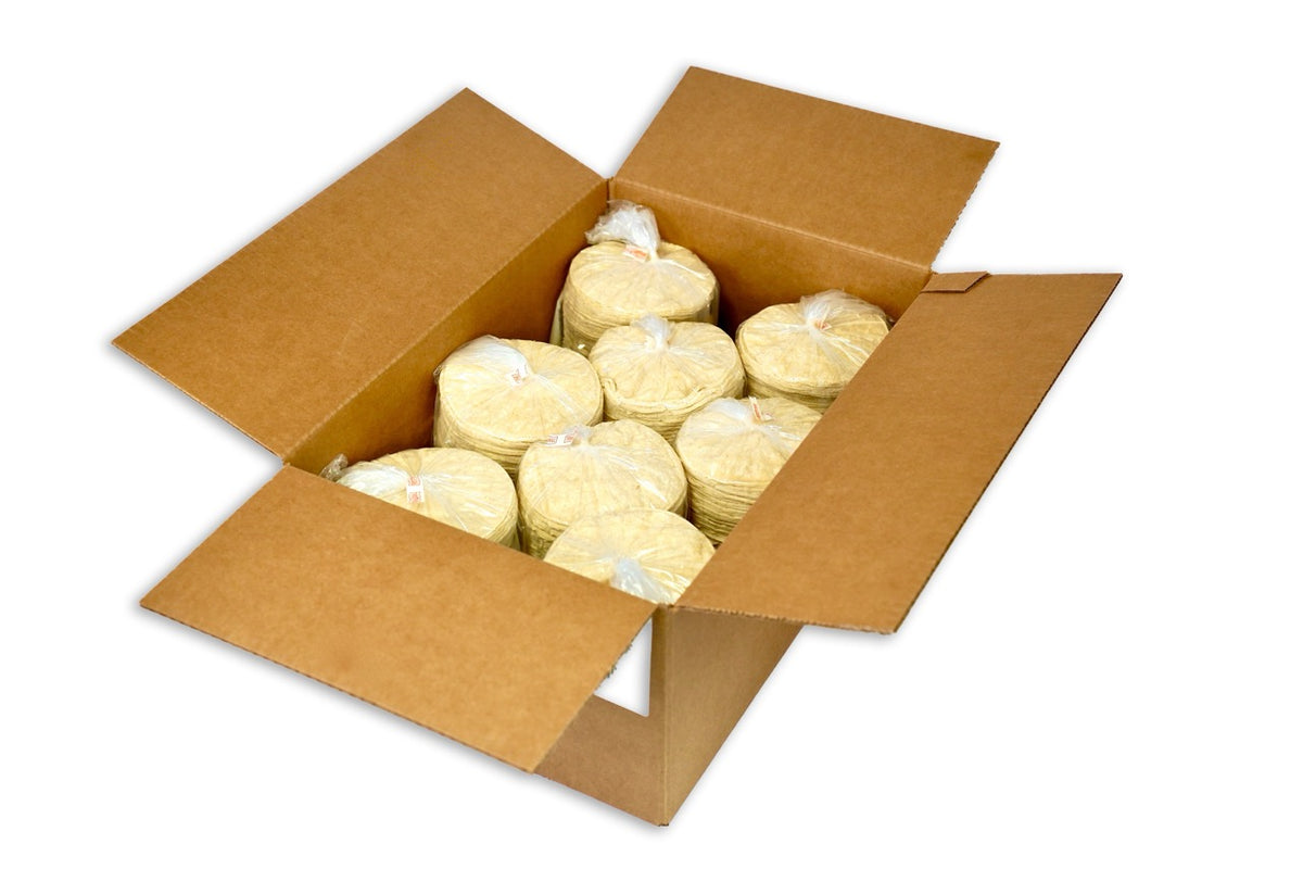 Tortillas de maíz blanco auténticas de Hacienda, 100 unidades, caja de 8