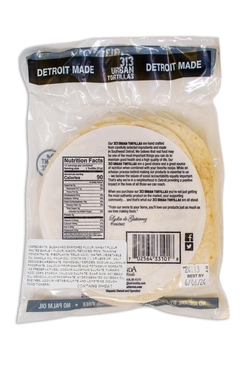 313 Urban Street Taco Flour Tortillas, 5 Inch - 10ct (MCTT)