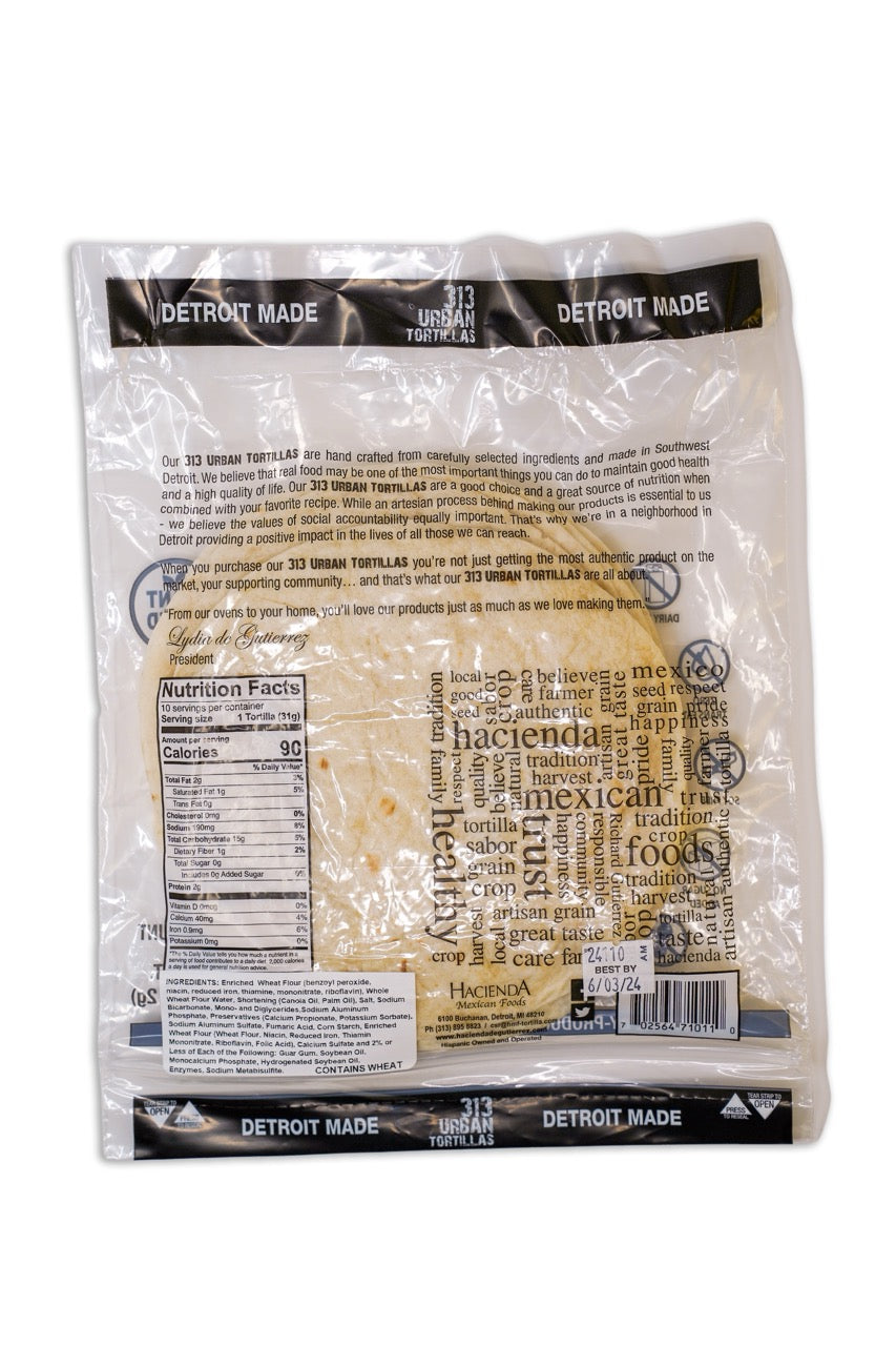 313 Urban Taco &amp; Fajita Flour Tortillas, 6 Inch - 10ct, 1 Pack (313 FP)