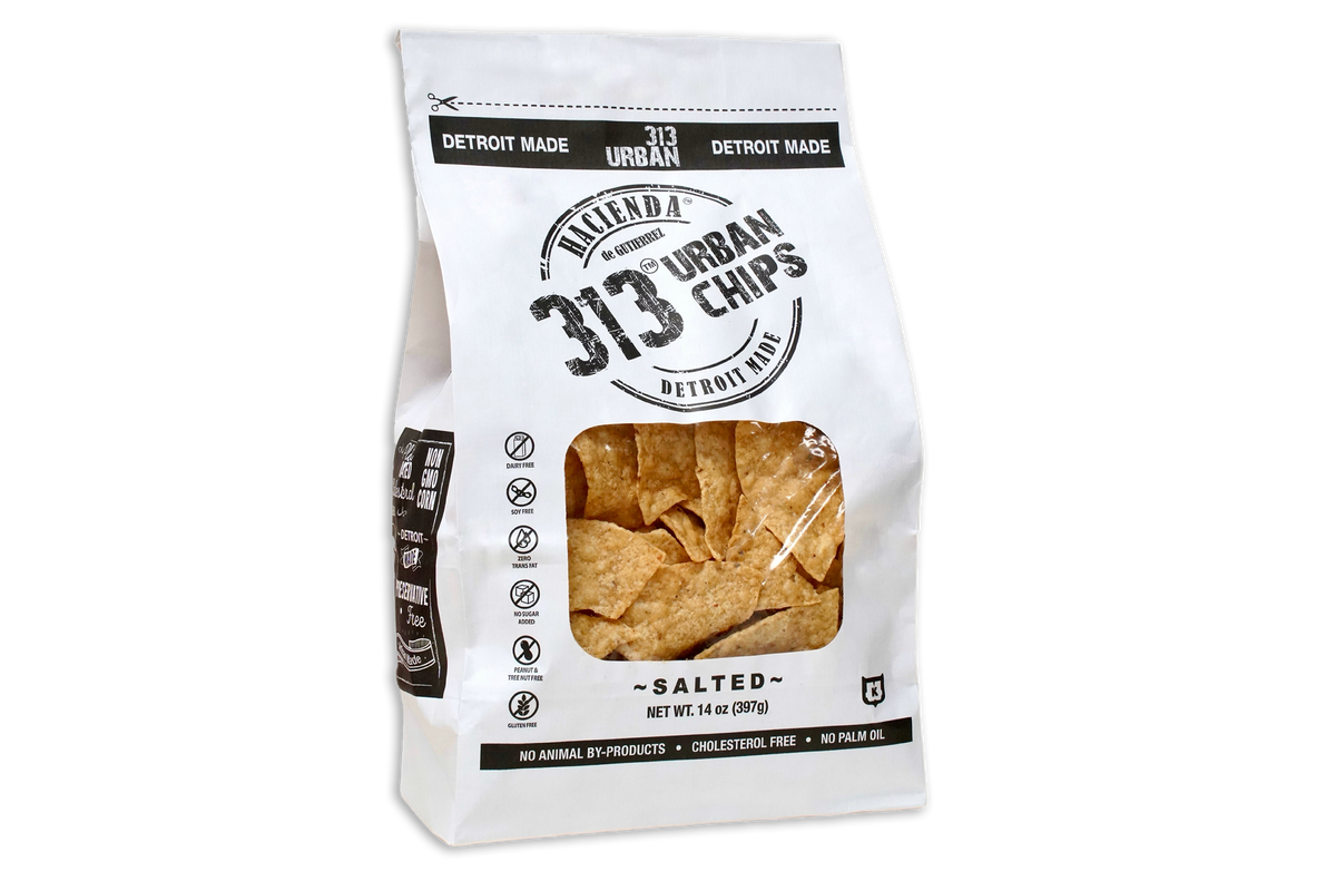 313 Urban Salted Corn Tortilla Chips - Case of 12