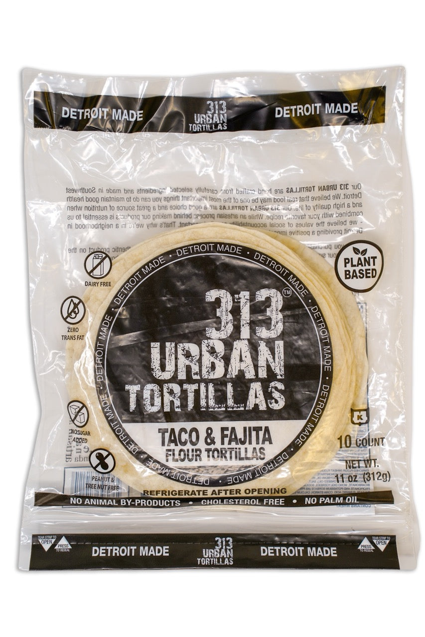 313 tortillas de harina para tacos y fajitas urbanas, 6 pulgadas, paquete de 10 unidades, 6 unidades