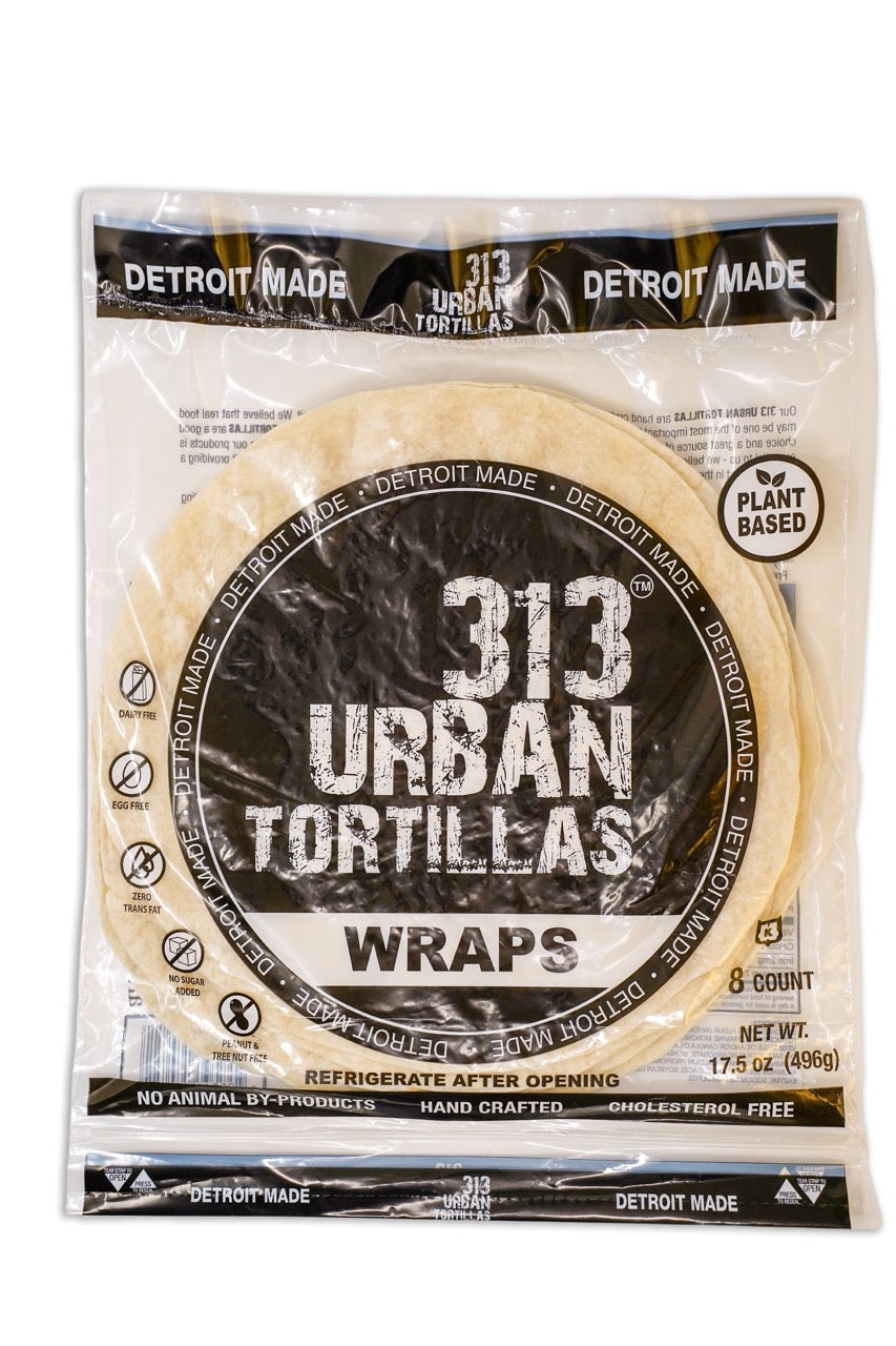 313 tortillas de harina Urban Wrap, 10 pulgadas, 8 unidades, paquete de 6