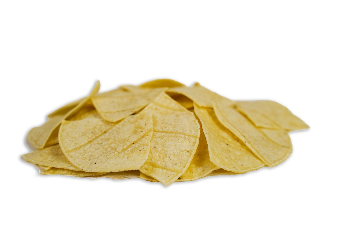 Hacienda White Corn Raw Tortilla Chips - 25lbs