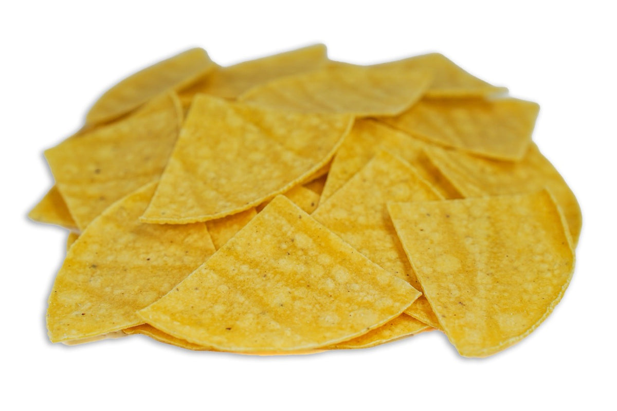 Hacienda Yellow Corn Raw Tortilla Chips - 25lbs