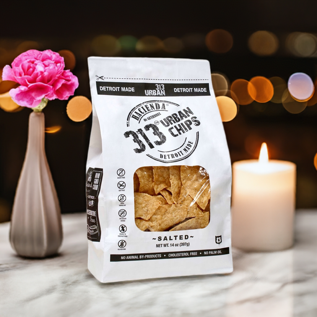 313 Urban Corn Tortilla Chips, Salted 14oz - 6 Bags